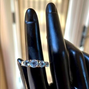 Blue topaz band ring